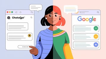 ChatGPT vs Google comparison